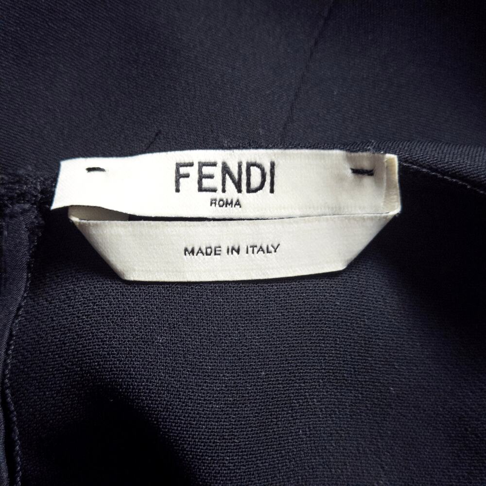 Fendi Black Lace Dress Size 0 Dark Romantic Minimalism Womens Vintage - Picture 12 of 12